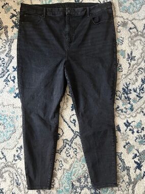American Eagle Black Super High Waist Skinny Jeans Super Stretch Size 18 Size 20